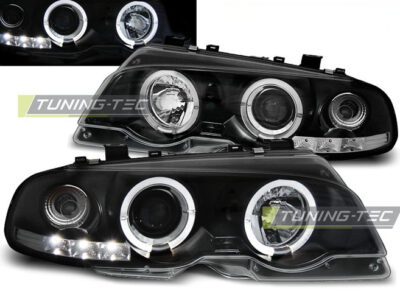 Fari Anteriori Angel Eyes Neri per BMW E46 (1999-2003) Coupé