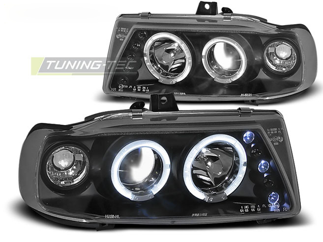 Fari Angel Eyes Nero per Seat Ibiza (Touring) 10.93-08.99