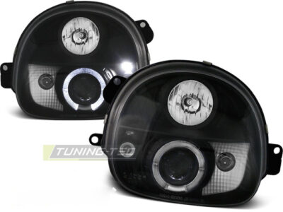 Renault Twingo 03.93-09.98 Fanali Angel Eyes Neri Anteriori e Posteriori