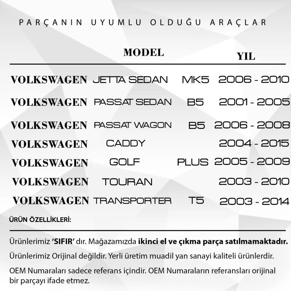 2 Luci Targa per Volkswagen Transporter T5