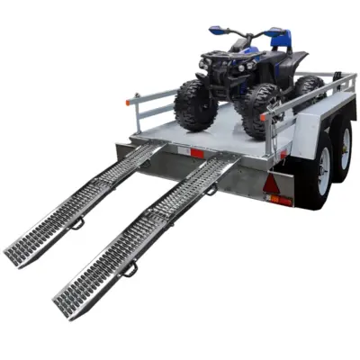 2 Pezzi Rampe di Carico Pieghevoli 180cm per Quad Moto e Altro Max. 450kg