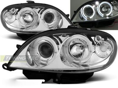 Citroen Saxo 09.99-06.03 Angel Eyes Cromato Fari Anteriori Luci LED