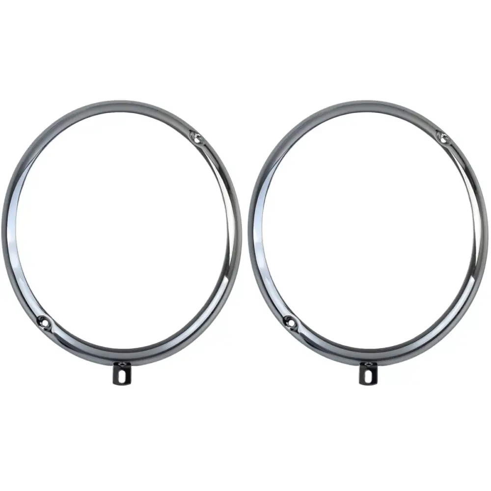 2X Anello Cromato Faro Anteriore per Volkswagen Maggiolino Bus T1 Fino 1967