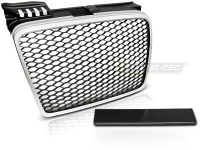 Griglia Sport Argento per Audi A4 (B7) 04-08 - Griglia D'aerazione Sportiva