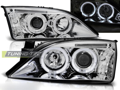 Ford Mondeo 09.00-05.07 Fanali Angel Eyes Cromato Anteriore Sinistro Destro