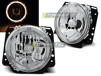 Fari Anteriori Angel Eyes Cromati per Volkswagen Golf II (83-91)