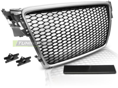 Griglia Sport Argento per Audi A4 B8 (2008-2011) - Griglia D'aerazione Sportiva