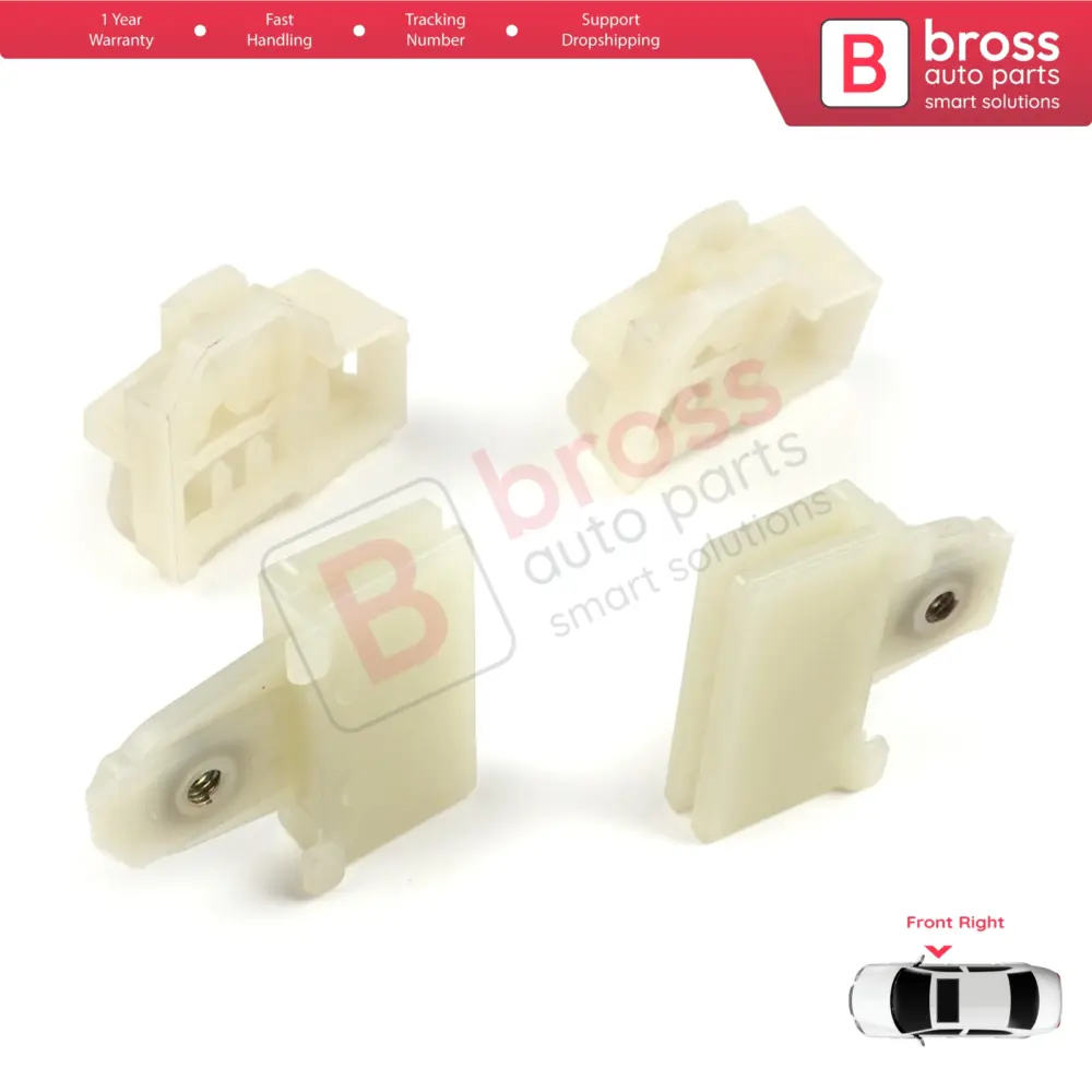 4 Clip Guida Alzacristallo Anteriore Destro 4 Pezzi per Chevrolet Cavalier