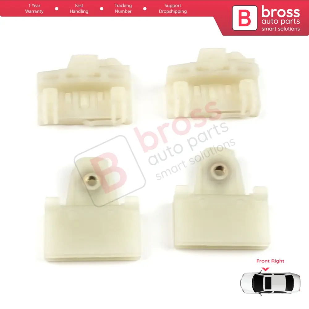 4 Clip Guida Alzacristallo Anteriore Destro 4 Pezzi per Chevrolet Cavalier