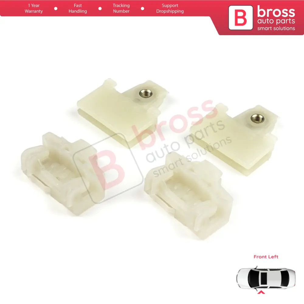 4 Clip Guida Alzacristallo Anteriore Sinistro 4 Pezzi per Chevrolet Cavalier