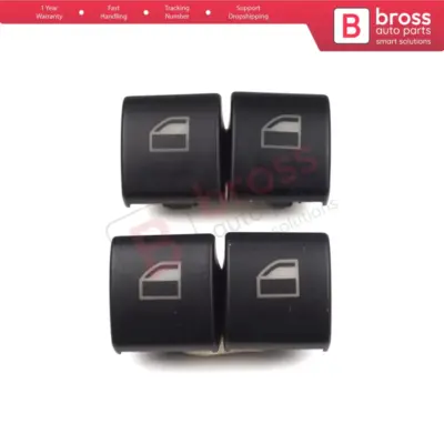 4 Tappi Pulsanti Alzavetri per BMW 3 E46 E90 X3 X5 Cod 61316902175