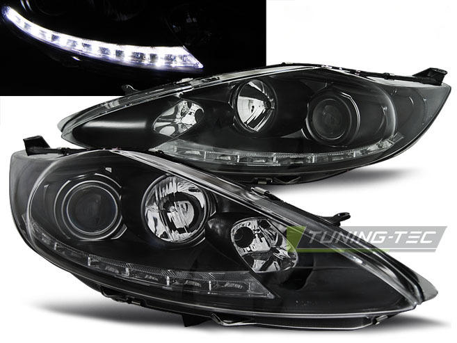 Ford Fiesta MK7 08-12 Daylight Nero Anteriore Sinistro, Colore Accessorio Tuning