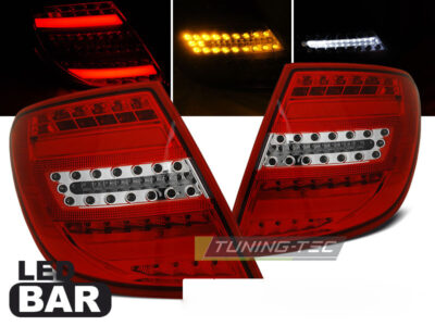 Fanali Posteriori LED Bar Rossi per Mercedes Classe C W204 Kombi 07-10
