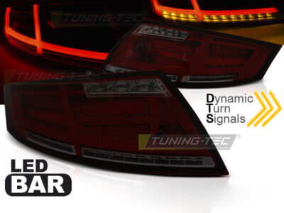 LED Bar Fanali Posteriori Rosso Fumé per Audi TT (04.06-02.14) Fanali