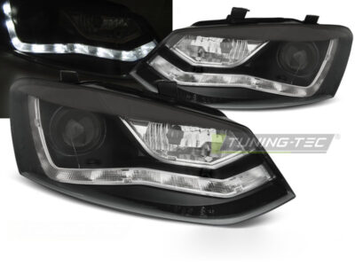 Fari Anteriori Daylight Neri per Volkswagen Polo 6R 2009-2014