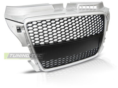Griglia Sport Argento per Audi A3 (8P) Sport 04.08-07.12, Griglia Anteriore