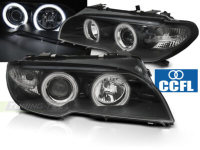 Fari Angel Eyes CCFL Nero per BMW E46 Coupé Cabrio (04-06)