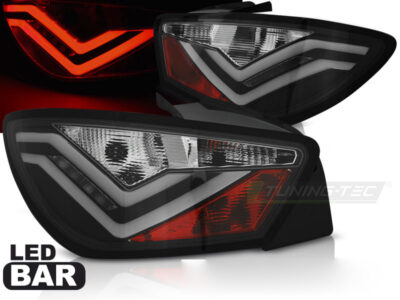 Fanali Posteriori LED Bar Neri per Seat Ibiza 6J (06.08-12)