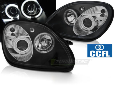 Fari Angel Eyes CCFL Nero per Mercedes R170 SLK (1996-2004)