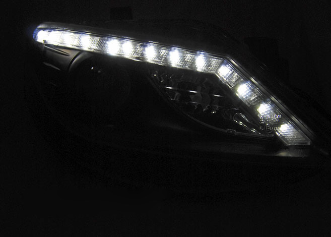 Fari Anteriori Daylight Neri per Seat Ibiza 6J (08-12)