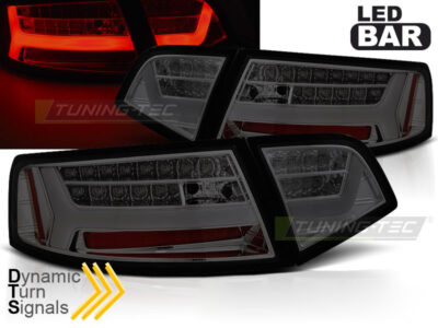 Fanali Posteriori LED Bar Fumè Sequenziali per Audi A6 (2008-2011) Berlina