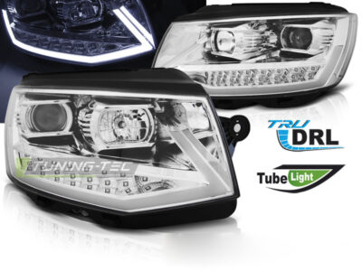 Fari Anteriori Luci Diurne LED Bar Cromati per Volkswagen T6 (2015-2019)