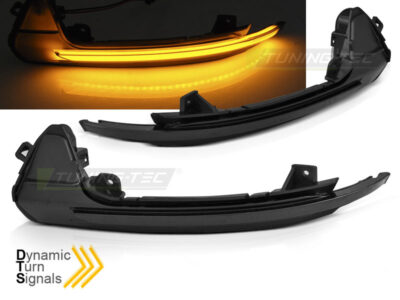 Laterale Direzione nello Specchio Fumè LED Sequenziale per Audi A6 C7 11-18