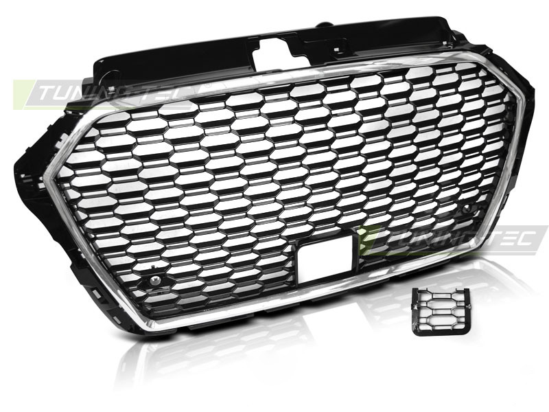 Griglia Sportiva Cromata Nera Fit Audi A3 (8V) 17-20