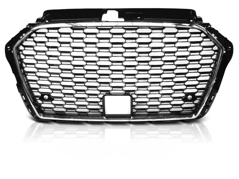 Griglia Sportiva Cromata Nera Fit Audi A3 (8V) 17-20