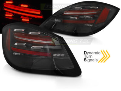 Fanali Posteriori LED Bar Neri Sequenziali per Porsche Boxster Cayman 987 09-12