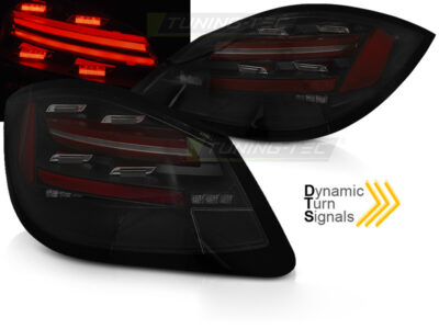 Fanali Posteriori LED Bar Neri Fumè Sequenziali per Porsche Boxster Cayman 987