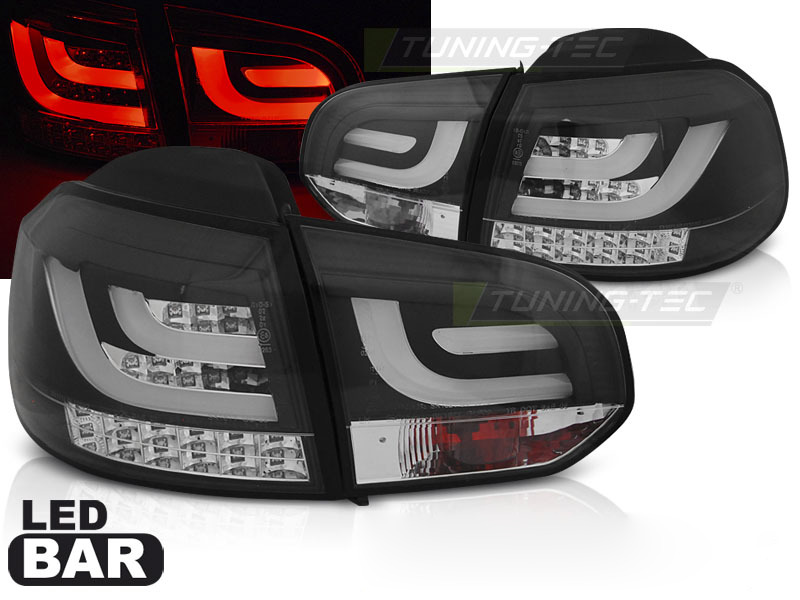 Fanali Posteriori LED Bar Neri per Volkswagen GOLF 6 (10.08-12)