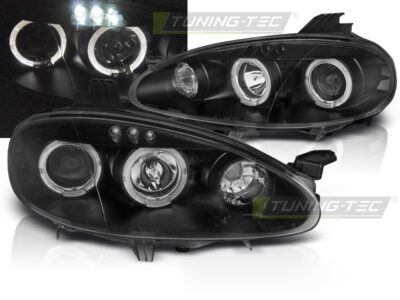 Mazda MX5 01-05 Angel Eyes Nero Fari Anteriori LED per Mazda MX5 01