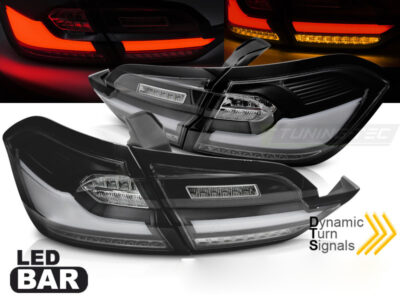 LED Fanali Posteriori Nero per Ford Fiesta MK8 (2017-2021) Berlina 5 Porte