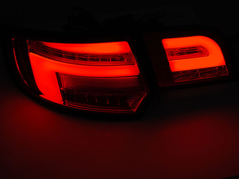 Fanali Posteriori LED Bar Rossi Neri Sequenziali per Audi A3 8P (03-08)
