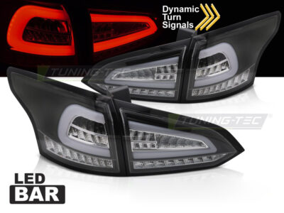 LED Fanali Posteriori Nero Sequenziali per Ford Focus MK 3 SW (2011-2018)