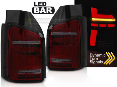 Fanali Posteriori LED Bar Rosso Fumè Sequenziali per Volkswagen T6.1 20