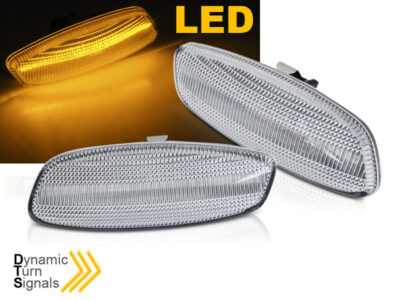 Laterale Indicator nello Specchio LED Bianco Sequenziale per Peugeot 207 308