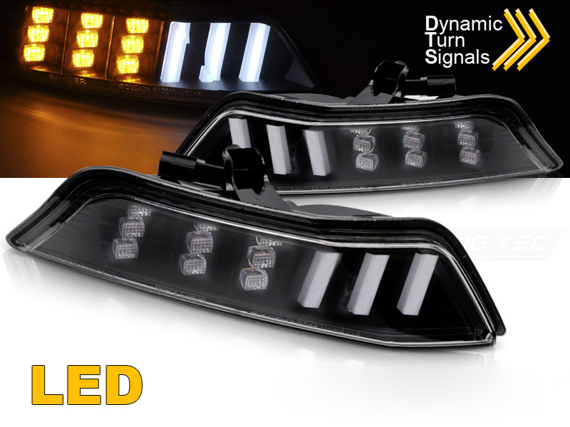 Frecce Anteriori LED Dinamiche Nere per Ford Mustang (2015-2017)
