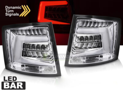 Fanali Posteriori LED Bar Cromati per Skoda Octavia Iii 12-20 Station Wagon