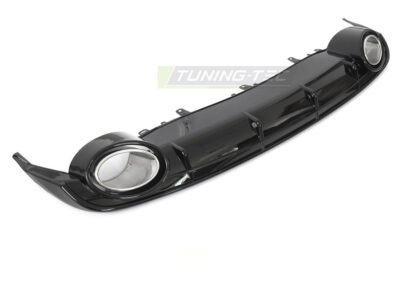 Diffusor Twin Outlet Nero Lucido Sport Style per Audi A6 C7 (2014-2018)