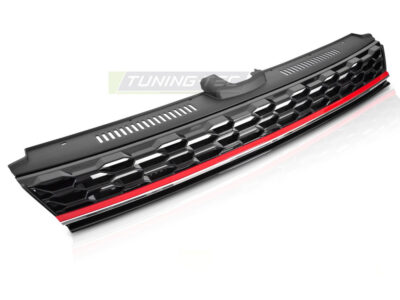Griglia Sport Nero Lucido con Rosso Line per Volkswagen Golf 7 (2017-2019)