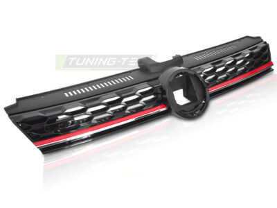 Griglia Sport Acc Nero Lucido con Rosso Line per Volkswagen Golf 7 (2017-2019)