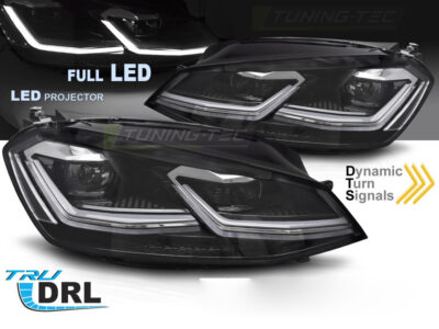 Fari Anteriori Full LED Argento Line DRL per Volkswagen GOLF 7 (11.12-17)
