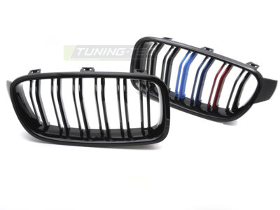 Griglia Sport Nero Lucido Tri-Colour Doppio Bar per BMW Serie 3 F30 (11-18)
