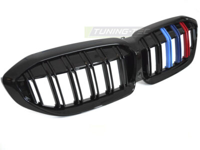 Griglia Sport Nero Lucido Tri-Colour Doppio Bar per BMW Serie 3 G20 (19-22)