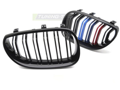 Griglia Sport Nero Lucido Tri-Colour Doppio Bar per BMW Serie 5 E60 (03-10)