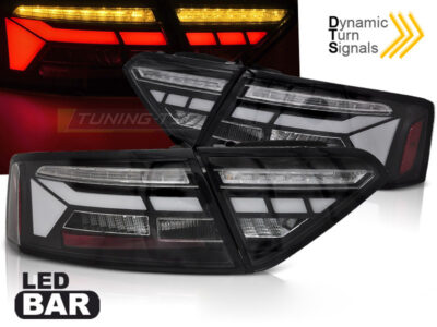 Fanali Posteriori LED Bar Neri Sequenziali per Audi A5 (2011-2016) OEM