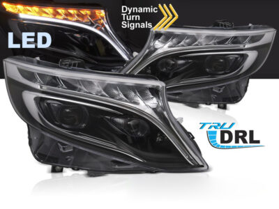 Fari Anteriori Full LED Neri per Mercedes Classe V / Vito W447 14-23