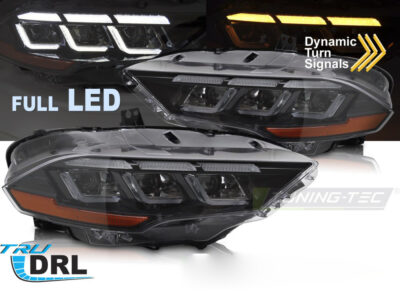 Fari Anteriori Full LED Sequenziali con Luci Diurne per Ford Mustang 18-22